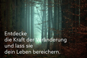 Entdecke die Kraft der Veränderung und lass sie dein Leben bereichern.